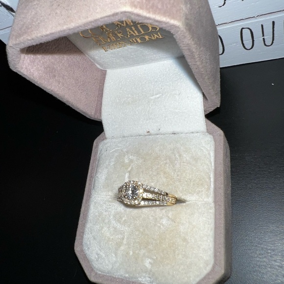 🌟14k YELLOW GOLD & 1.50ct HALO 💎DIAMOND ENGAGEMENT RING SIZE 7 - Picture 4 of 12